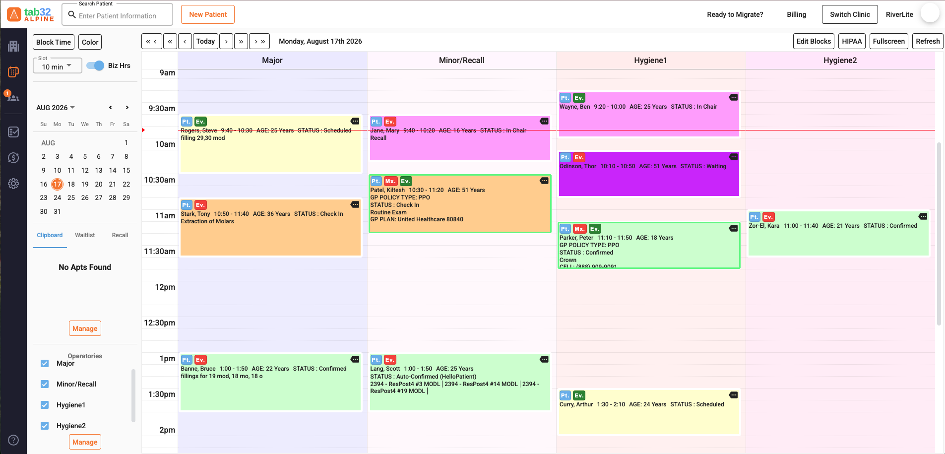 tab32 Patient Scheduling and Online Booking
